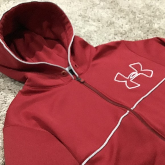 Under Armour Other - Under Armour maroon men's hoodie zip up loose